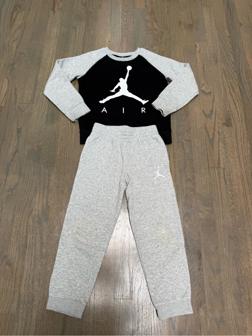Jordan Black & Gray Kids Sweatshirt and Joggers Set